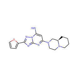 Nc1cc(N2CCN3CCCC[C@@H]3C2)nc2nc(-c3ccco3)nn12 ZINC000013585769