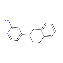 Nc1cc(N2CCc3ccccc3C2)ccn1 ZINC000013489845