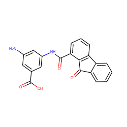 Nc1cc(NC(=O)c2cccc3c2C(=O)c2ccccc2-3)cc(C(=O)O)c1 ZINC000095562755