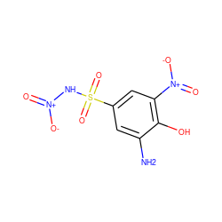 Nc1cc(S(=O)(=O)N[N+](=O)[O-])cc([N+](=O)[O-])c1O ZINC000653905137