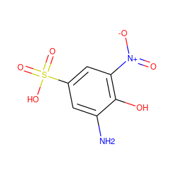 Nc1cc(S(=O)(=O)O)cc([N+](=O)[O-])c1O ZINC000001908984