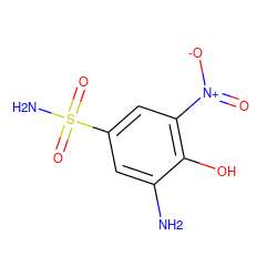 Nc1cc(S(N)(=O)=O)cc([N+](=O)[O-])c1O ZINC000034562042