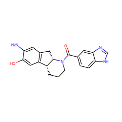 Nc1cc2c(cc1O)[C@H]1CCCN(C(=O)c3ccc4[nH]cnc4c3)[C@H]1C2 ZINC000117625044