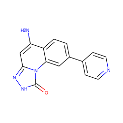 Nc1cc2n[nH]c(=O)n2c2cc(-c3ccncc3)ccc12 ZINC000084603704