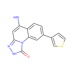 Nc1cc2n[nH]c(=O)n2c2cc(-c3ccsc3)ccc12 ZINC000084632749