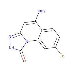 Nc1cc2n[nH]c(=O)n2c2cc(Br)ccc12 ZINC000084603319