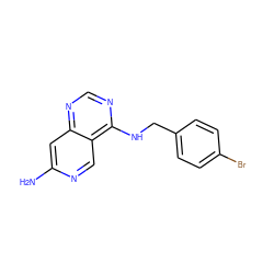 Nc1cc2ncnc(NCc3ccc(Br)cc3)c2cn1 ZINC000013743456