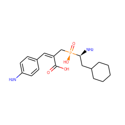 Nc1ccc(/C=C(/C[P@@](=O)(O)[C@@H](N)CC2CCCCC2)C(=O)O)cc1 ZINC000027179313