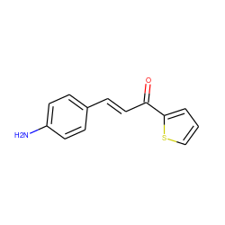 Nc1ccc(/C=C/C(=O)c2cccs2)cc1 ZINC000004181904