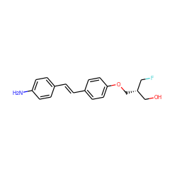 Nc1ccc(/C=C/c2ccc(OC[C@@H](CO)CF)cc2)cc1 ZINC000013673426