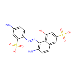 Nc1ccc(/N=N/c2c(N)ccc3cc(S(=O)(=O)O)cc(O)c23)c(S(=O)(=O)O)c1 ZINC000005488280