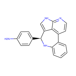 Nc1ccc([C@@H]2Nc3ccccc3-c3ccnc4[nH]cc2c34)cc1 ZINC000045368882