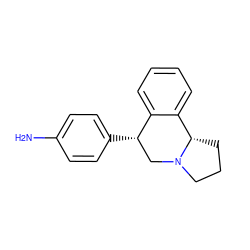 Nc1ccc([C@H]2CN3CCC[C@H]3c3ccccc32)cc1 ZINC000005162725