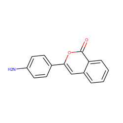 Nc1ccc(-c2cc3ccccc3c(=O)o2)cc1 ZINC000061969189