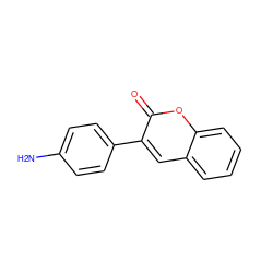 Nc1ccc(-c2cc3ccccc3oc2=O)cc1 ZINC000000060590