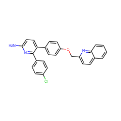 Nc1ccc(-c2ccc(OCc3ccc4ccccc4n3)cc2)c(-c2ccc(Cl)cc2)n1 ZINC000473159849