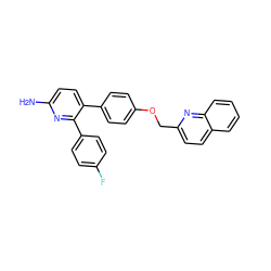 Nc1ccc(-c2ccc(OCc3ccc4ccccc4n3)cc2)c(-c2ccc(F)cc2)n1 ZINC000473154076