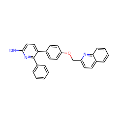 Nc1ccc(-c2ccc(OCc3ccc4ccccc4n3)cc2)c(-c2ccccc2)n1 ZINC000473155272