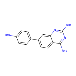 Nc1ccc(-c2ccc3c(N)nc(N)nc3c2)cc1 ZINC000072118424