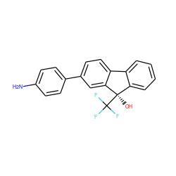 Nc1ccc(-c2ccc3c(c2)[C@](O)(C(F)(F)F)c2ccccc2-3)cc1 ZINC000144743243