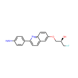 Nc1ccc(-c2ccc3cc(OC[C@@H](O)CF)ccc3n2)cc1 ZINC000148954271