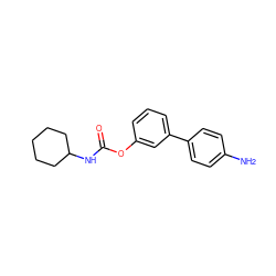 Nc1ccc(-c2cccc(OC(=O)NC3CCCCC3)c2)cc1 ZINC000013583457