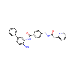 Nc1ccc(-c2ccccc2)cc1NC(=O)c1ccc(CNC(=O)Cc2ccccn2)cc1 ZINC000141671001