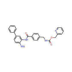 Nc1ccc(-c2ccccc2)cc1NC(=O)c1ccc(CNC(=O)OCc2ccccn2)cc1 ZINC000029038993