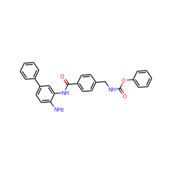 Nc1ccc(-c2ccccc2)cc1NC(=O)c1ccc(CNC(=O)Oc2ccccc2)cc1 ZINC000029039010