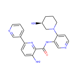 Nc1ccc(-c2cccnc2)nc1C(=O)Nc1cnccc1N1CCC[C@H](N)C1 ZINC000103236839