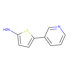 Nc1ccc(-c2cccnc2)s1 ZINC000013607168