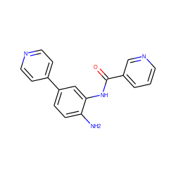 Nc1ccc(-c2ccncc2)cc1NC(=O)c1cccnc1 ZINC000029127378