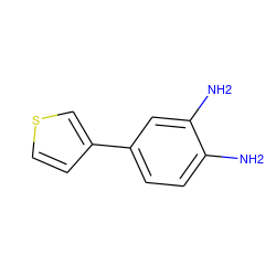 Nc1ccc(-c2ccsc2)cc1N ZINC000040913513