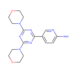 Nc1ccc(-c2nc(N3CCOCC3)nc(N3CCOCC3)n2)cn1 ZINC000115822385