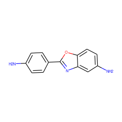 Nc1ccc(-c2nc3cc(N)ccc3o2)cc1 ZINC000000225952