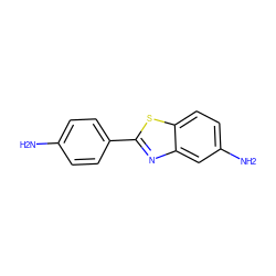 Nc1ccc(-c2nc3cc(N)ccc3s2)cc1 ZINC000000208920