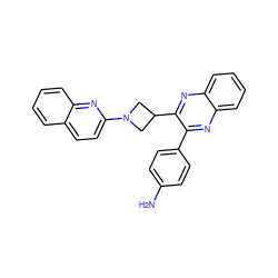 Nc1ccc(-c2nc3ccccc3nc2C2CN(c3ccc4ccccc4n3)C2)cc1 ZINC000140185712