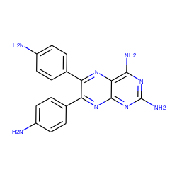 Nc1ccc(-c2nc3nc(N)nc(N)c3nc2-c2ccc(N)cc2)cc1 ZINC000037866054