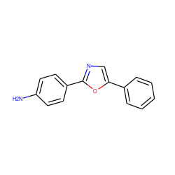 Nc1ccc(-c2ncc(-c3ccccc3)o2)cc1 ZINC000000408919