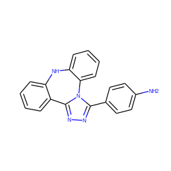Nc1ccc(-c2nnc3n2-c2ccccc2Nc2ccccc2-3)cc1 ZINC000096173953