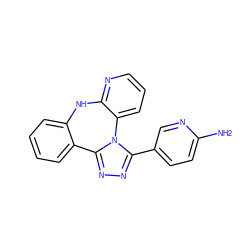Nc1ccc(-c2nnc3n2-c2cccnc2Nc2ccccc2-3)cn1 ZINC000096173936