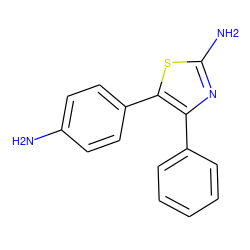 Nc1ccc(-c2sc(N)nc2-c2ccccc2)cc1 ZINC000000352374