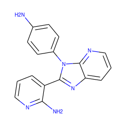 Nc1ccc(-n2c(-c3cccnc3N)nc3cccnc32)cc1 ZINC000095580289