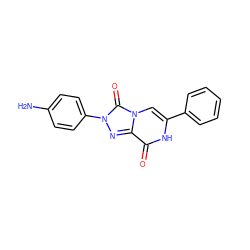 Nc1ccc(-n2nc3c(=O)[nH]c(-c4ccccc4)cn3c2=O)cc1 ZINC001772602645