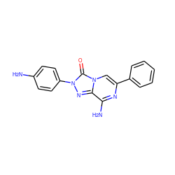 Nc1ccc(-n2nc3c(N)nc(-c4ccccc4)cn3c2=O)cc1 ZINC001772616885