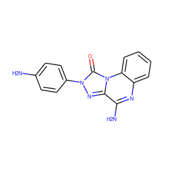 Nc1ccc(-n2nc3c(N)nc4ccccc4n3c2=O)cc1 ZINC000013580763