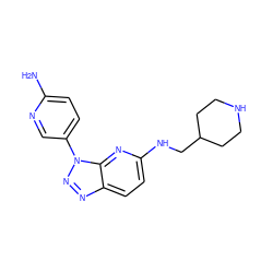 Nc1ccc(-n2nnc3ccc(NCC4CCNCC4)nc32)cn1 ZINC000073276537