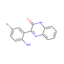 Nc1ccc(Br)cc1-c1nc2ccccc2[nH]c1=O ZINC000018276839