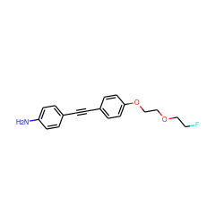 Nc1ccc(C#Cc2ccc(OCCOCCF)cc2)cc1 ZINC000028643512