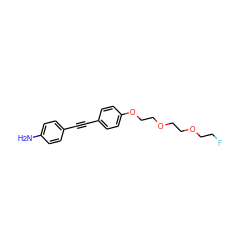 Nc1ccc(C#Cc2ccc(OCCOCCOCCF)cc2)cc1 ZINC000028644181